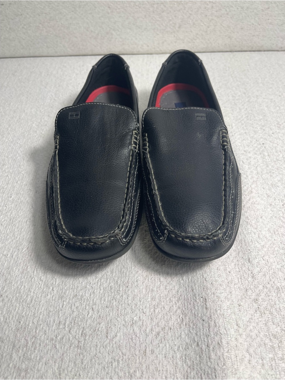 Tommy Hilfiger Men’s Black Slip-On Loafers Square Toe Casual. Sz 10 SKU#0750